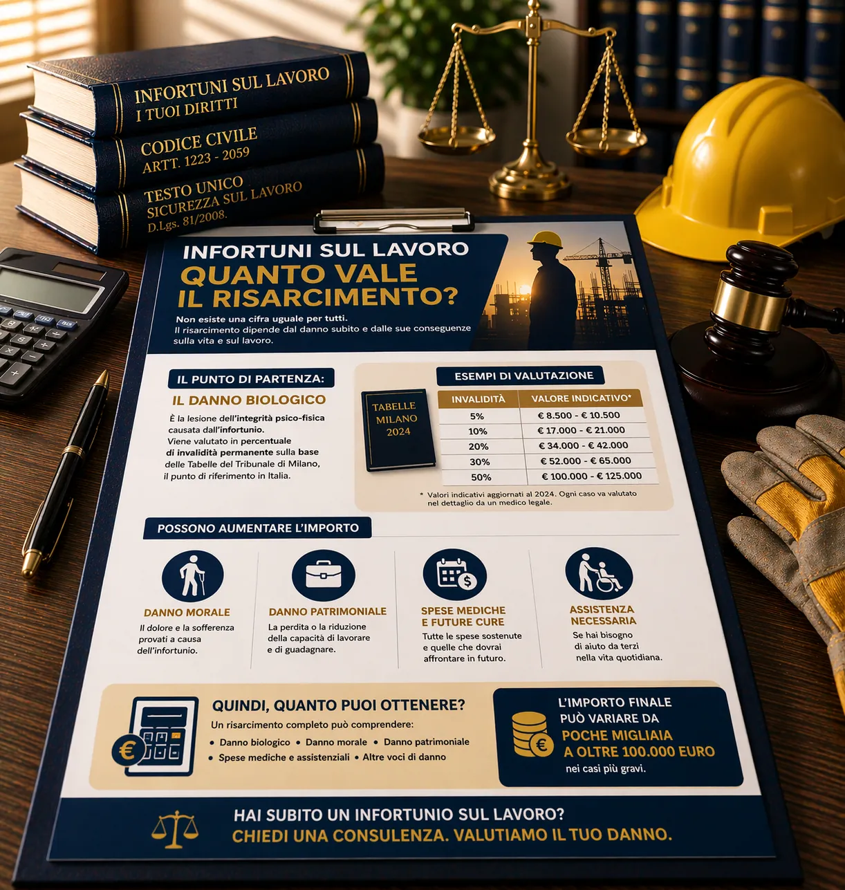 Quanto Vale un Infortunio sul Lavoro