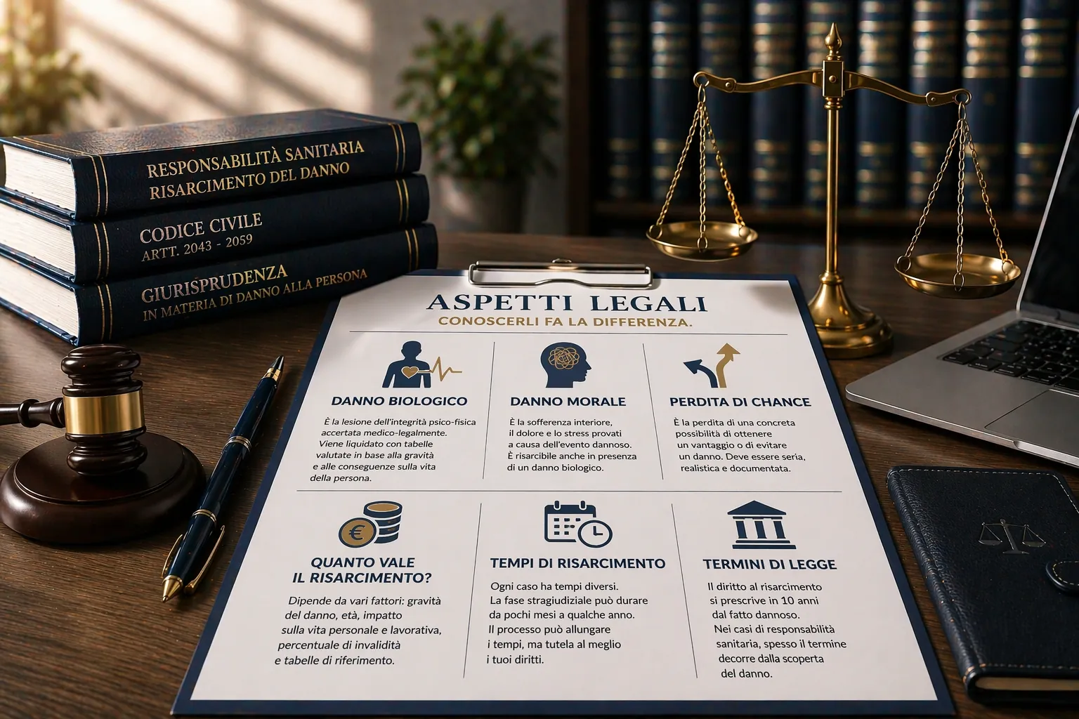 I nostri ambiti di risarcimento danni